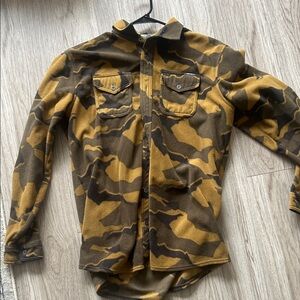 Eddie Bauer Camouflage Shirt Jacket - Brown and Tan